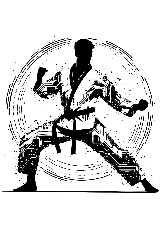 Karateka with Circuit Board Design