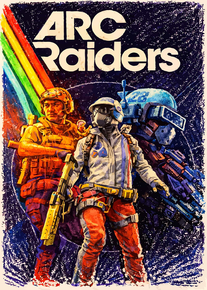Crayon Paint ARC Raiders Game Poster