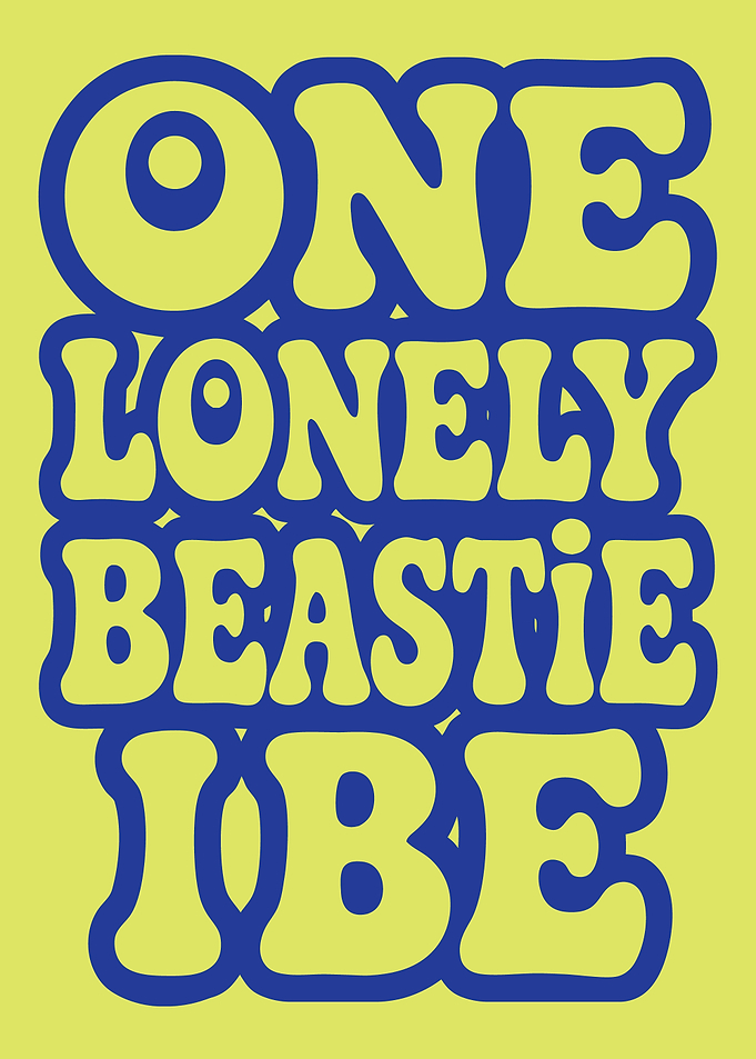 One Lonely Beastie Ibe Text Art