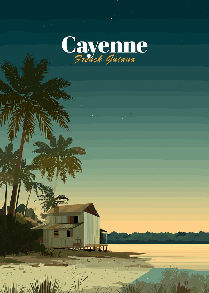 Cayenne French Guiana Tropical Scene