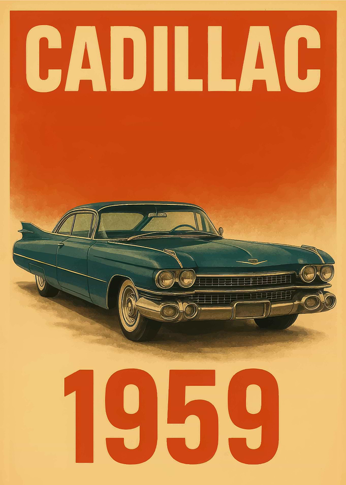 1959 Cadillac Vintage Poster