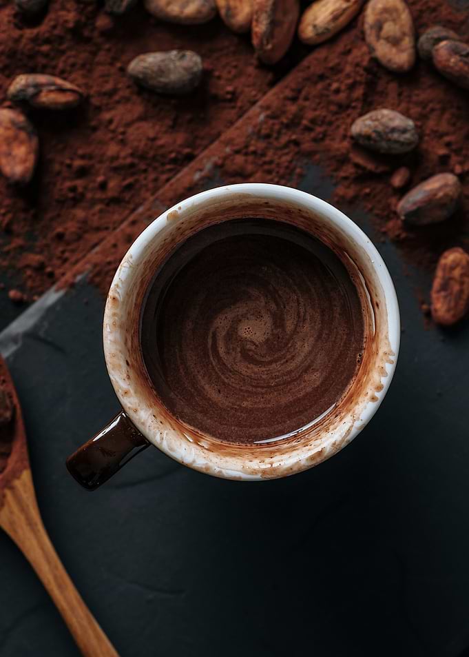 Hot Chocolate with Cocoa Beans