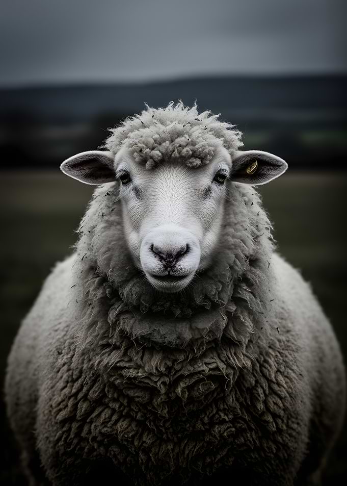 Close-up of a Sheep's Face