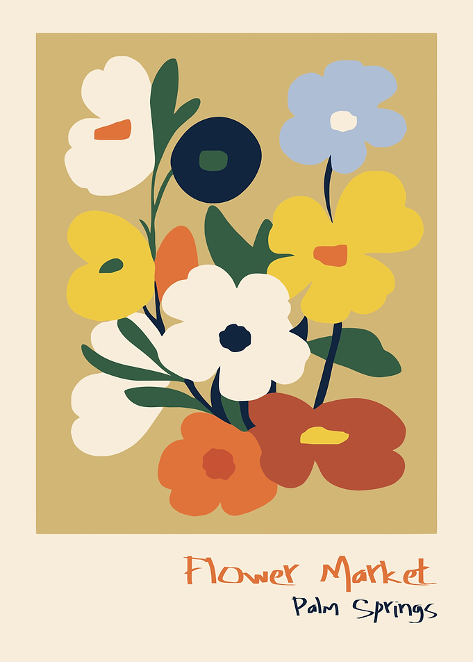 Abstract Floral Market Poster