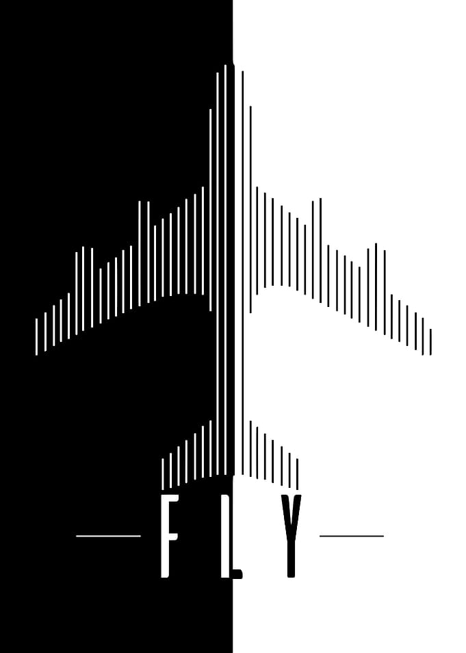 Minimalist Airplane Fly Poster