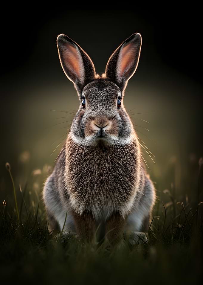 Close-up of a rabbit in grass