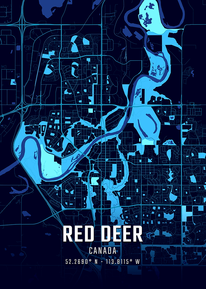 Red Deer Midnight City Map