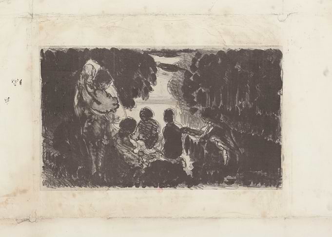 Group of people gathered in nature