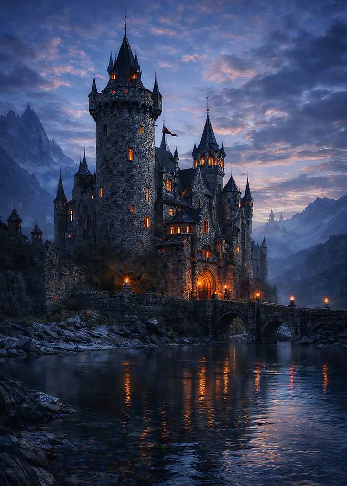 Mystical Castle at Dusk