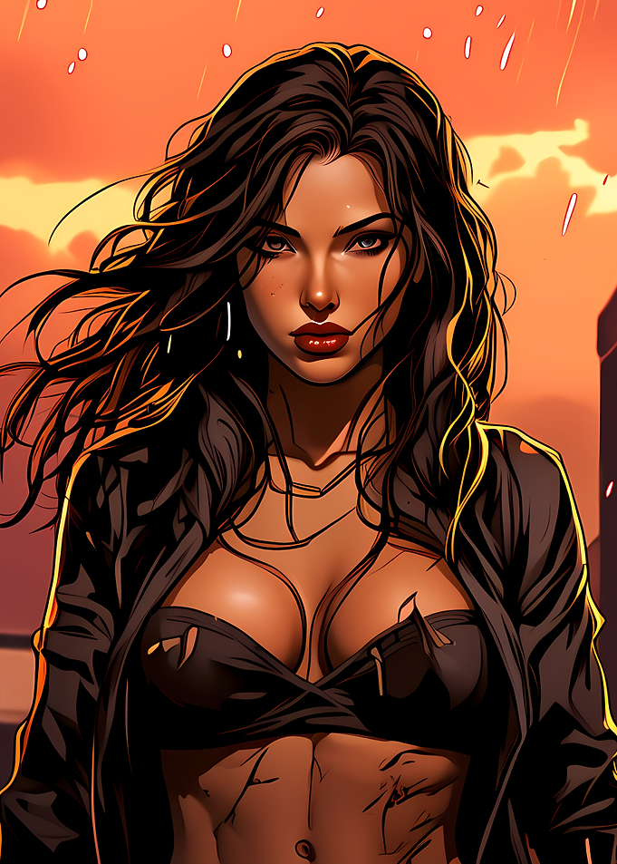 Woman in Black Jacket and Bra