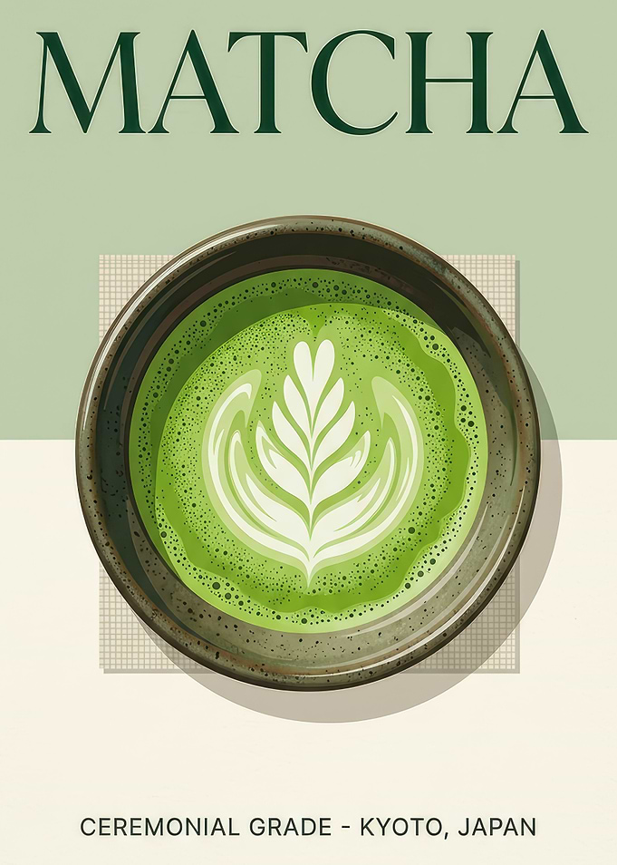 Matcha Tea with Latte Art