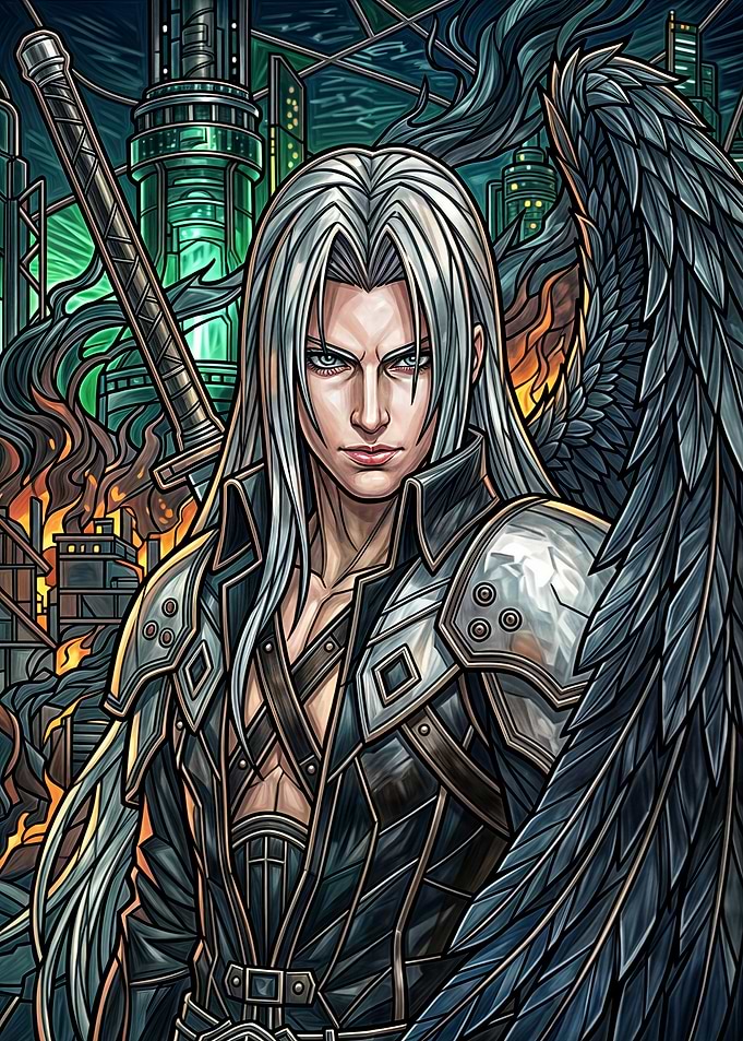 Sephiroth with Angel Wing and Sword