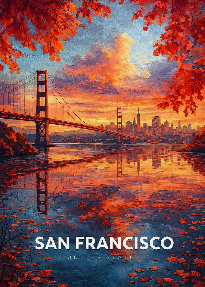 San Francisco Golden Gate Bridge Sunset