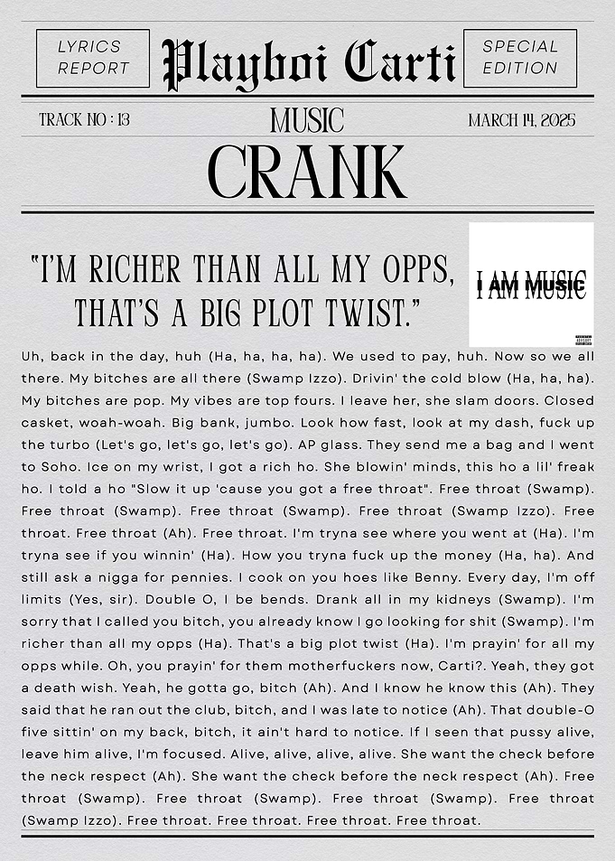Playboi Carti Crank