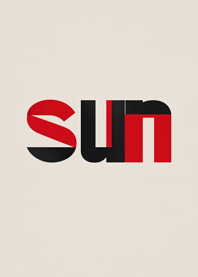 Solar Minimal – Modern Sun Typography Poster