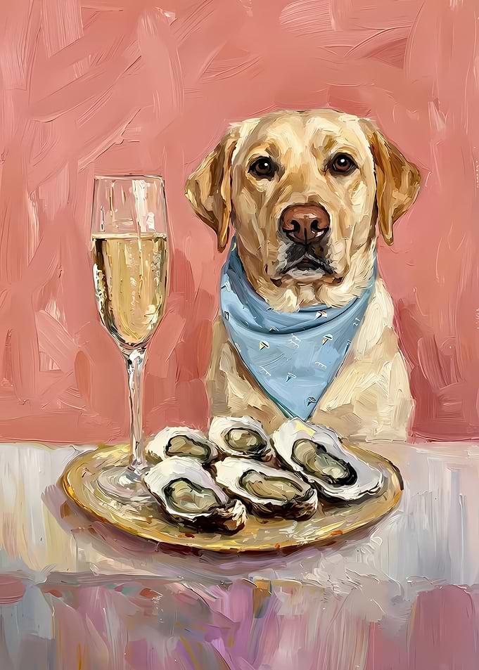 Dog with Oysters and Champagne