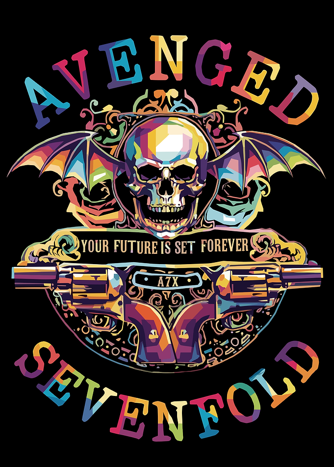 Avenged Sevenfold Skull and Guns Art
