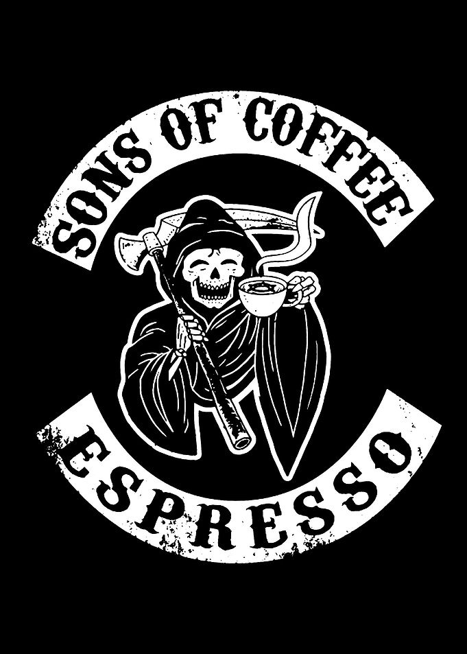 Grim Reaper with Coffee