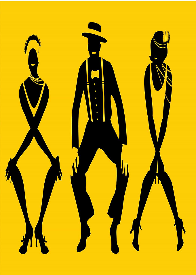Art Deco Silhouettes Dancing