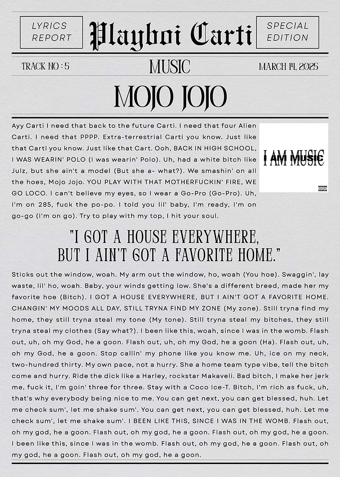 Playboi Carti Mojo Jojo