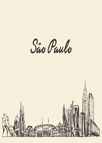 Sao Paulo Skyline Sketch
