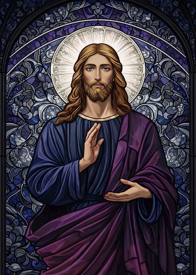 Stained Glass Jesus Christ
