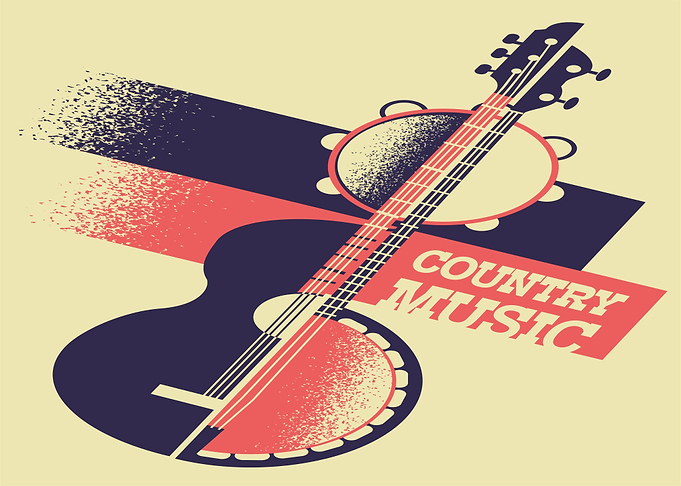 Country Music Guitar and Tambourine