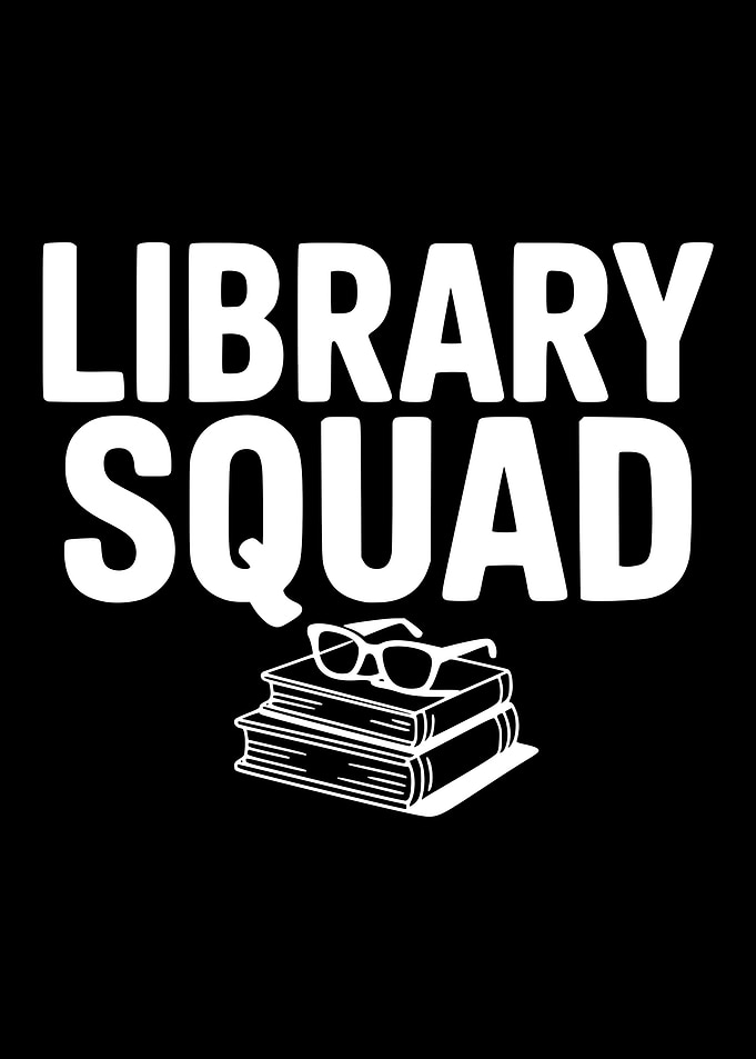 Library Squad Books and Glasses