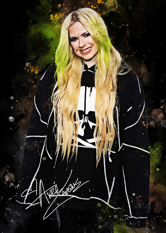 Avril Lavigne Skull Hoodie Portrait