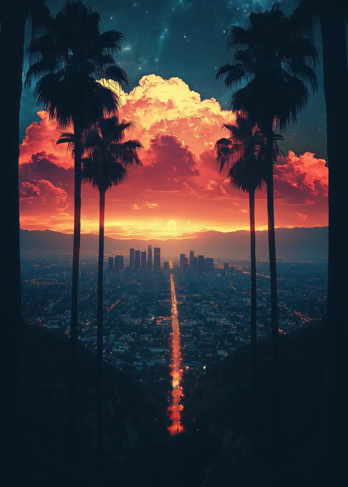 Los Angeles Skyline at Sunset