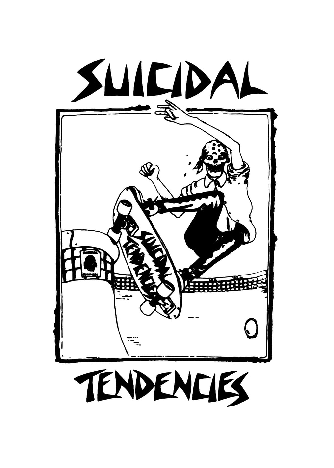 Suicidal Tendencies Skateboarder Skeleton