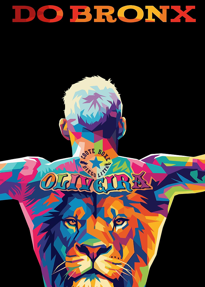 Charles Oliveira Lion Pop Art