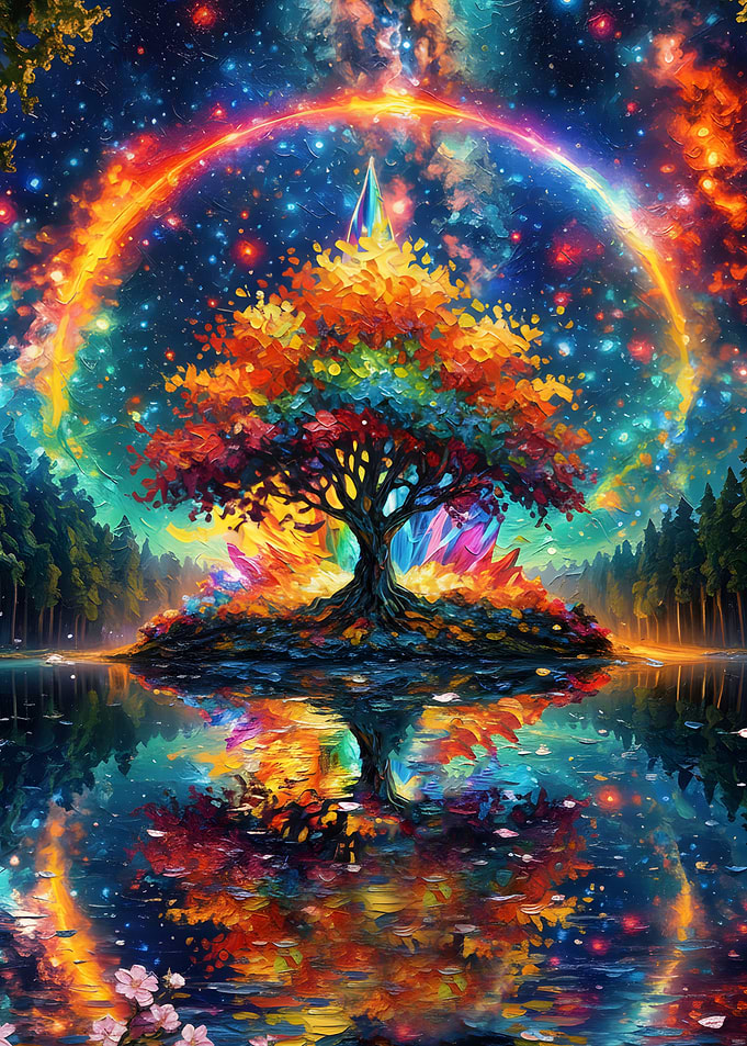 Vibrant Tree of Life Reflection
