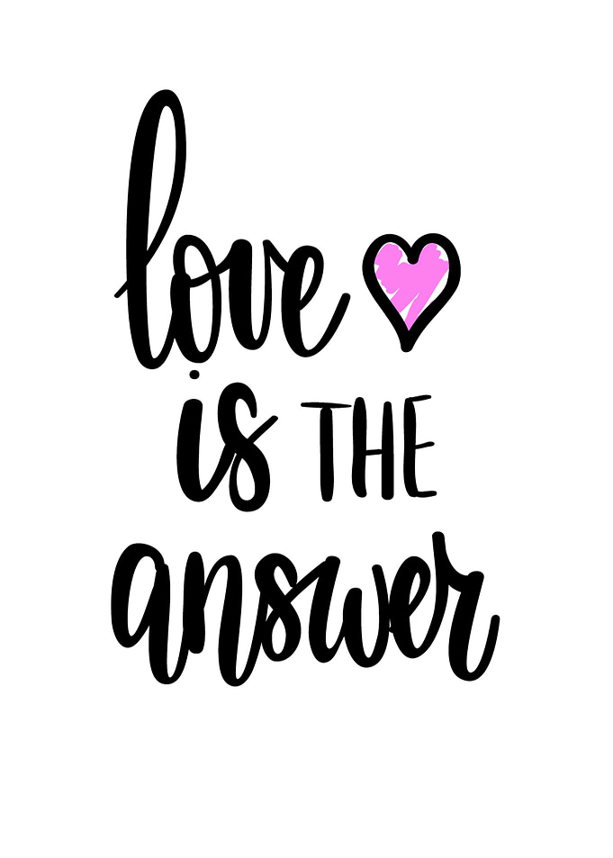 Love is the answer text art