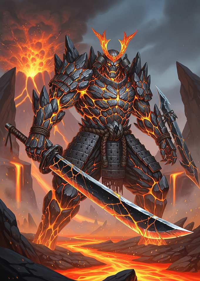 Volcanic Samurai Warrior