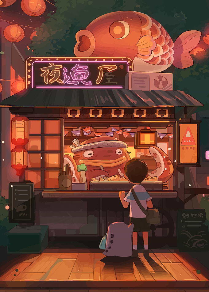 Cyberpunk Ramen Stall