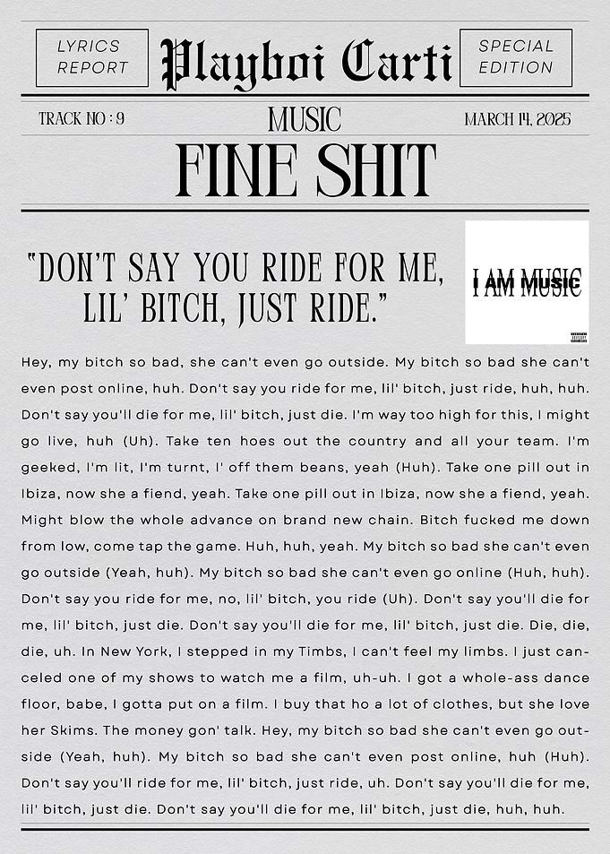 Playboi Carti 'Fine Shit'