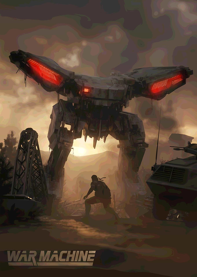 War Machine Mech and Soldier