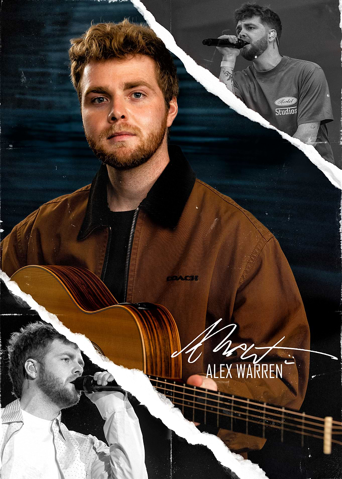 Alex Warren performing with guitar