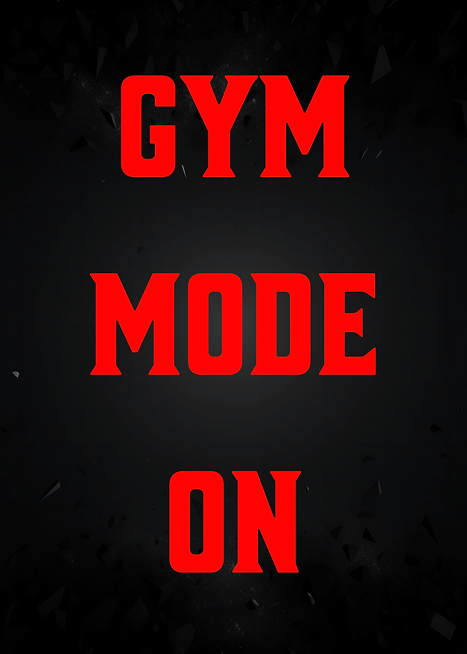 Gym Mode On Text Art