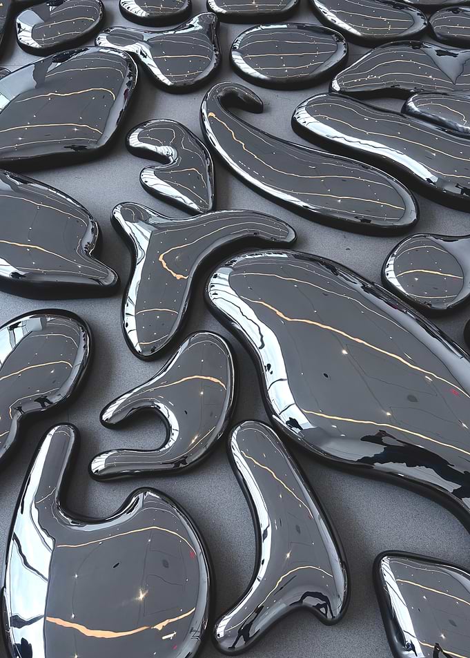 Abstract Shiny Metallic Shapes