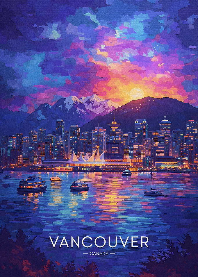 Vancouver Cityscape at Sunset