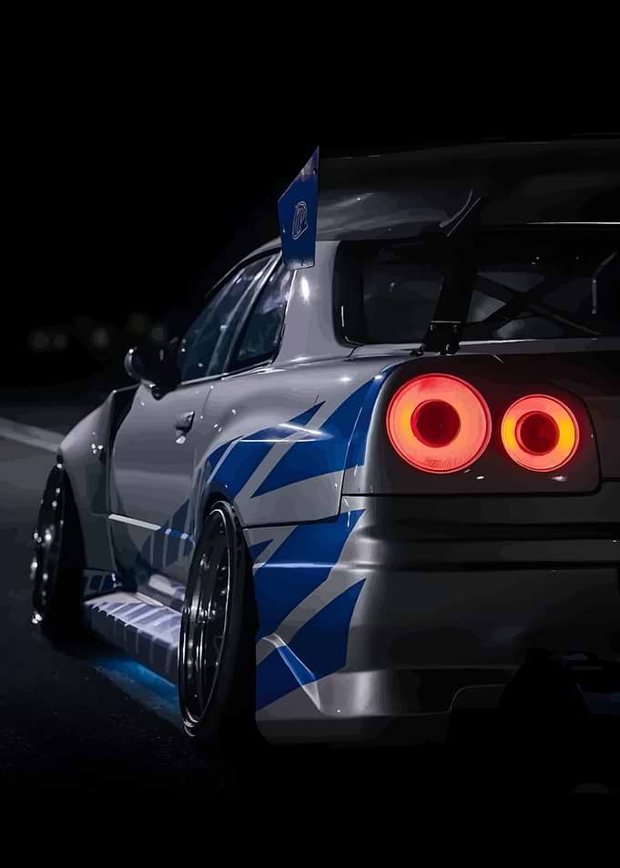 Nissan Skyline GT-R R34 Rear View