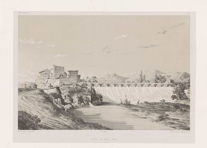 Ancient Bridge and Waterfall Landscape