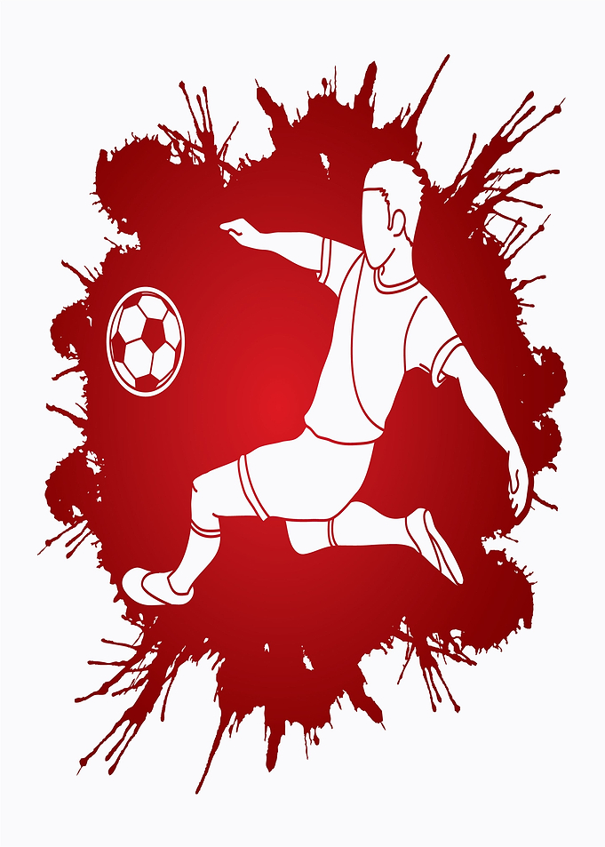 Soccer Player Kicking Ball
