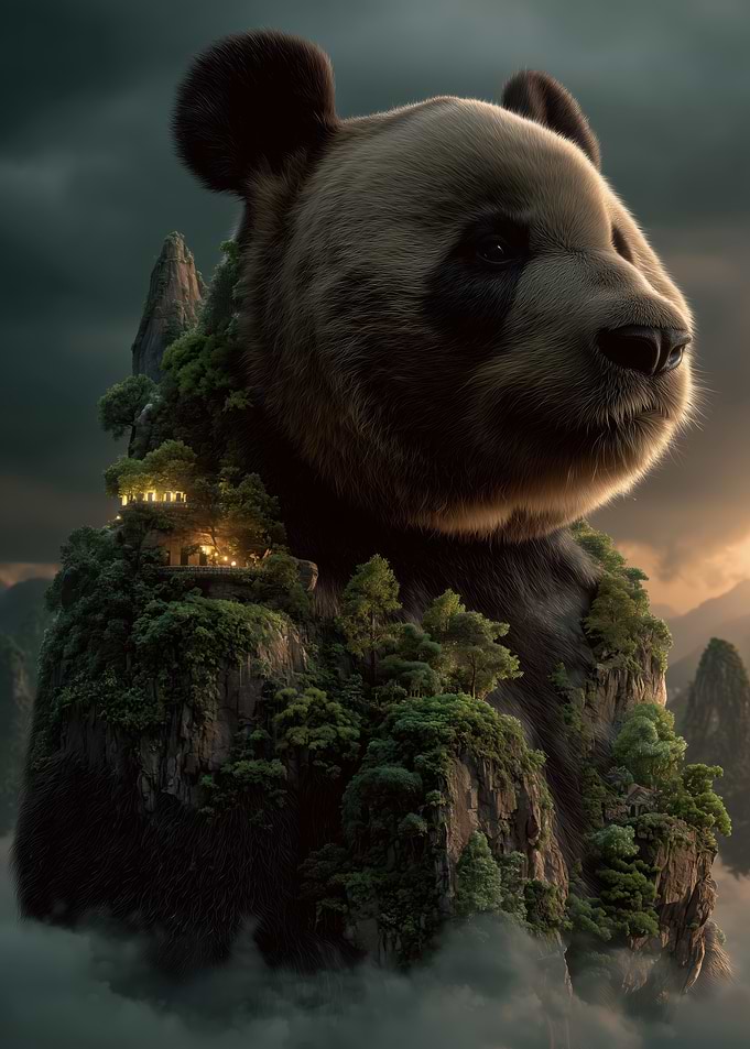Giant Panda Mountain Landscape