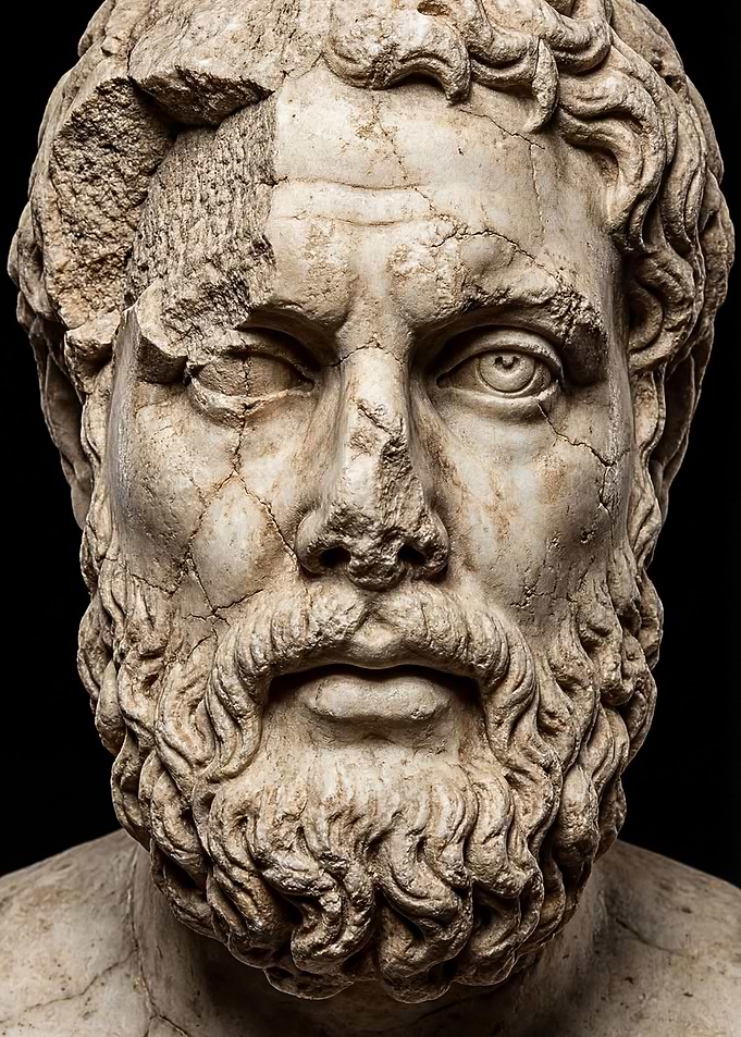 Ancient Marble Bust of a Man