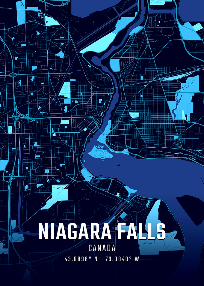 Niagara Falls Midnight City Map