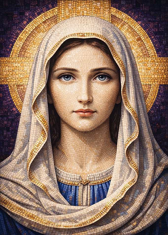 Mosaic Portrait of the Virgin Mary