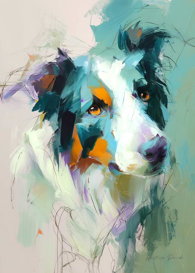 Border Collie Dog Portrait
